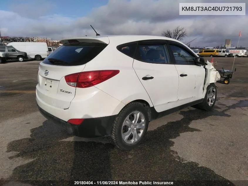 2013 Hyundai Tucson Gl VIN: KM8JT3AC4DU721793 Lot: 20180404