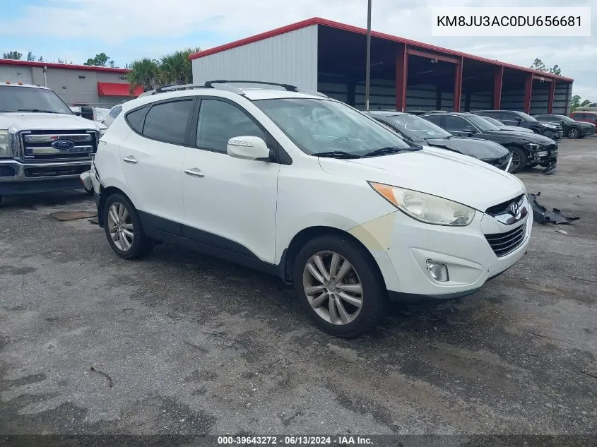 2013 Hyundai Tucson Limited VIN: KM8JU3AC0DU656681 Lot: 39643272