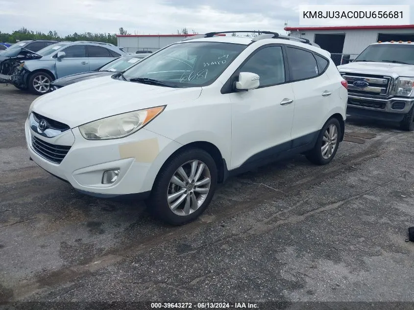 2013 Hyundai Tucson Limited VIN: KM8JU3AC0DU656681 Lot: 39643272