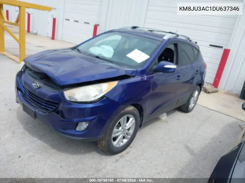 2013 Hyundai Tucson Gls VIN: KM8JU3AC1DU637346 Lot: 39798150