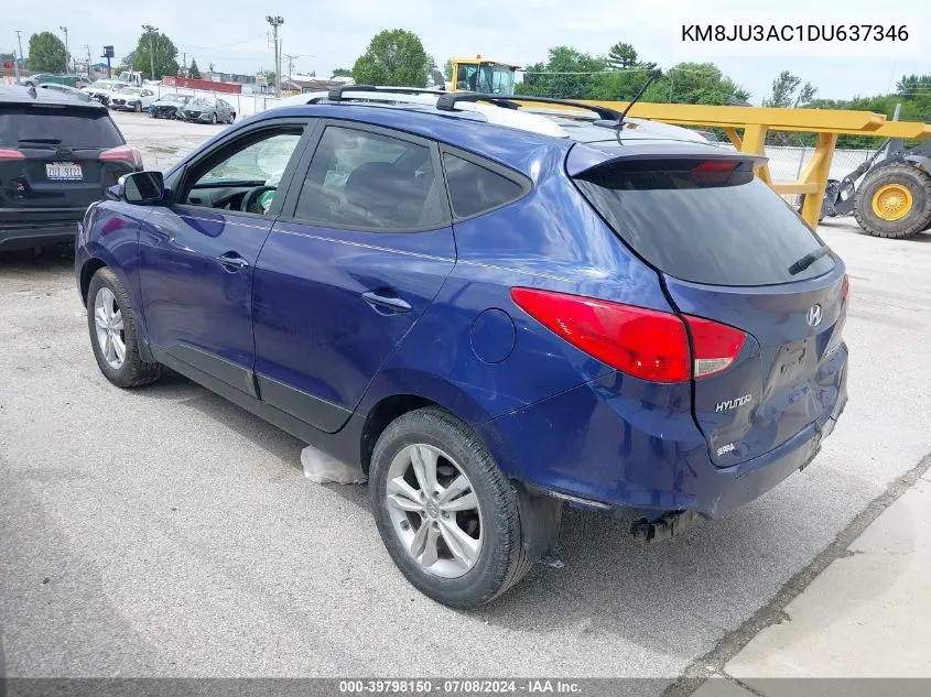 2013 Hyundai Tucson Gls VIN: KM8JU3AC1DU637346 Lot: 39798150