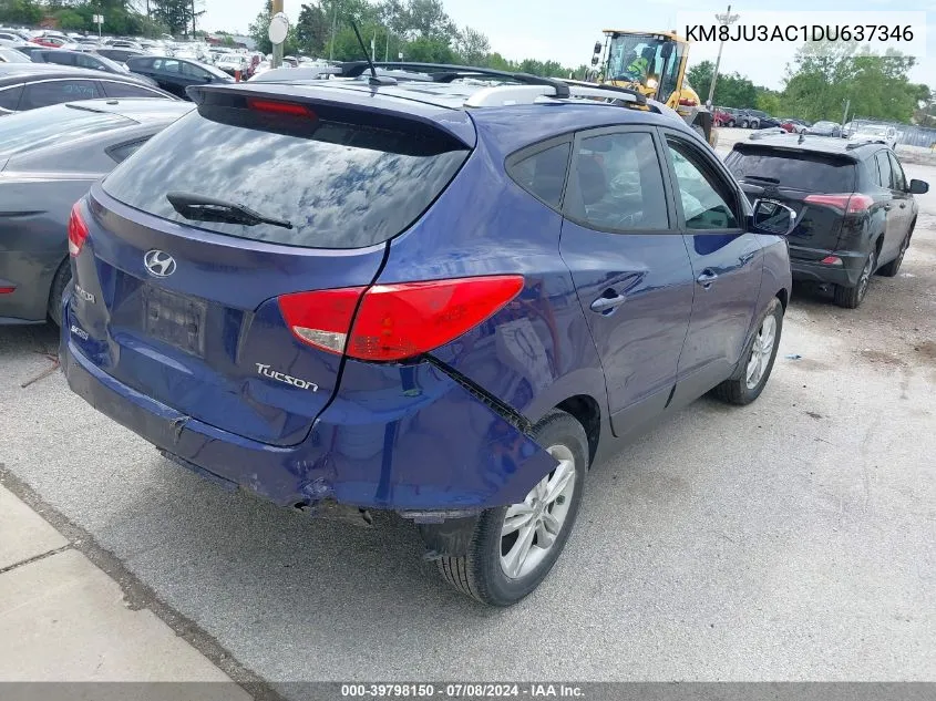 2013 Hyundai Tucson Gls VIN: KM8JU3AC1DU637346 Lot: 39798150