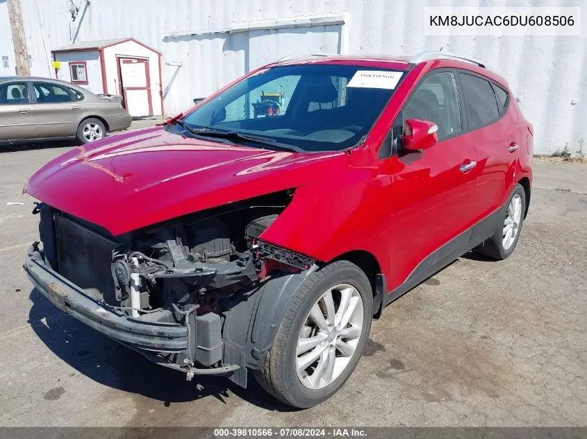 2013 Hyundai Tucson Limited VIN: KM8JUCAC6DU608506 Lot: 39810566