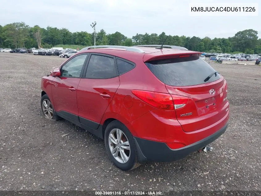 2013 Hyundai Tucson Gls VIN: KM8JUCAC4DU611226 Lot: 39891316