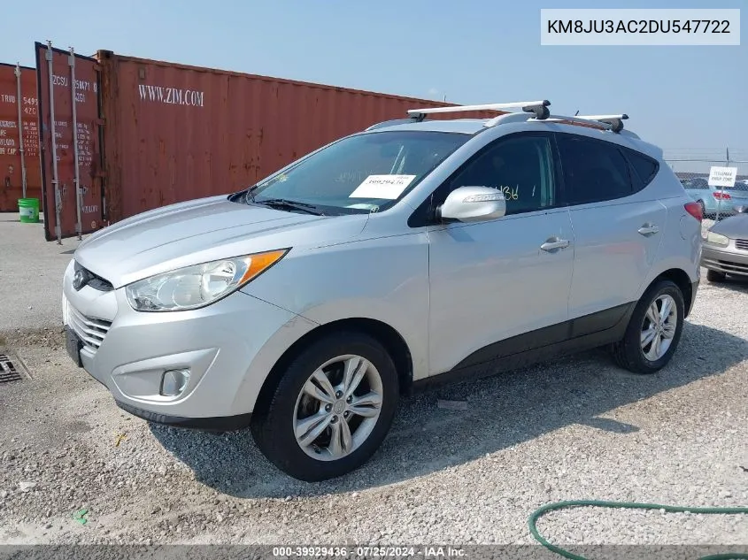 2013 Hyundai Tucson Gls VIN: KM8JU3AC2DU547722 Lot: 39929436