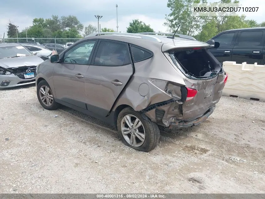 2013 Hyundai Tucson Gls VIN: KM8JU3AC2DU710207 Lot: 40001315