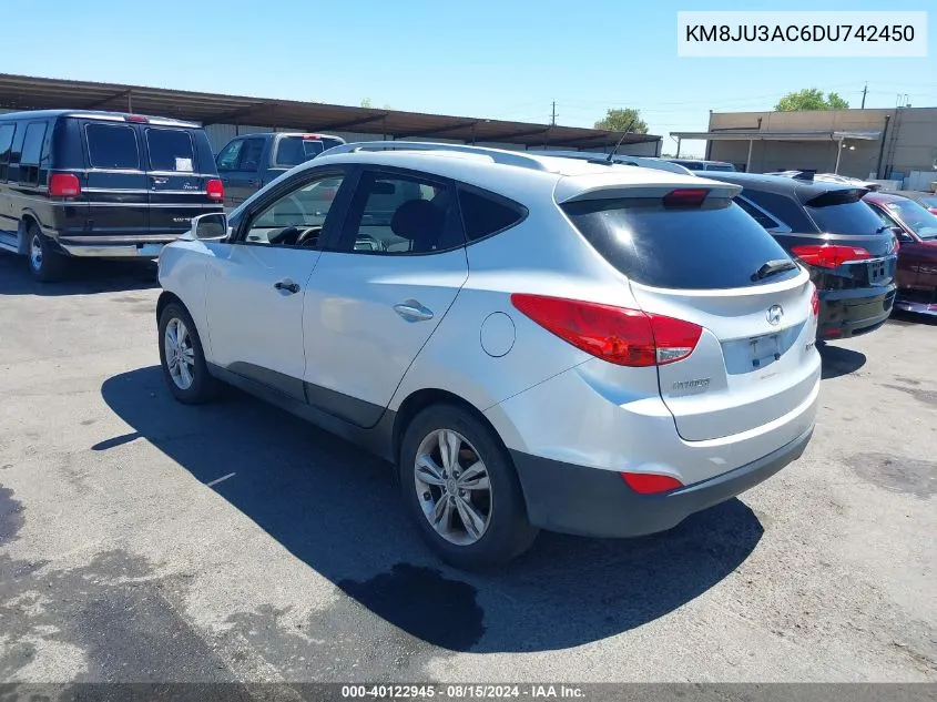 2013 Hyundai Tucson Gls VIN: KM8JU3AC6DU742450 Lot: 40122945