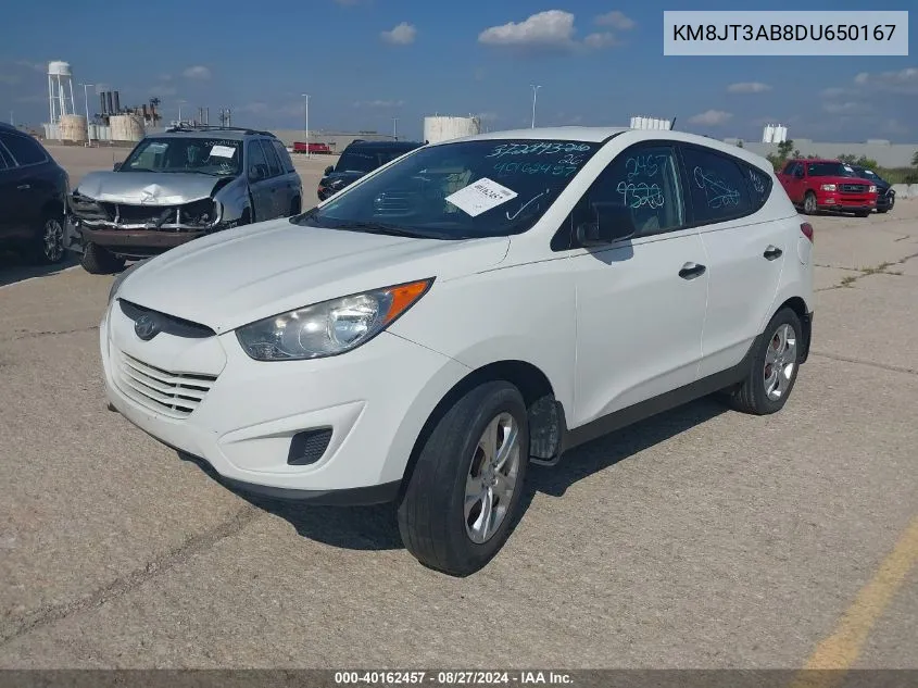 2013 Hyundai Tucson Gl VIN: KM8JT3AB8DU650167 Lot: 40162457