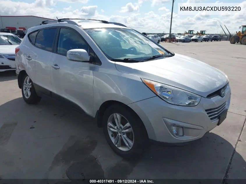 2013 Hyundai Tucson Gls/Limited VIN: KM8JU3ACXDU593220 Lot: 40317491