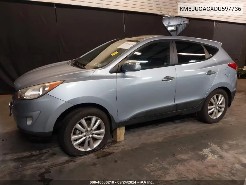 2013 Hyundai Tucson Limited VIN: KM8JUCACXDU597736 Lot: 40380210