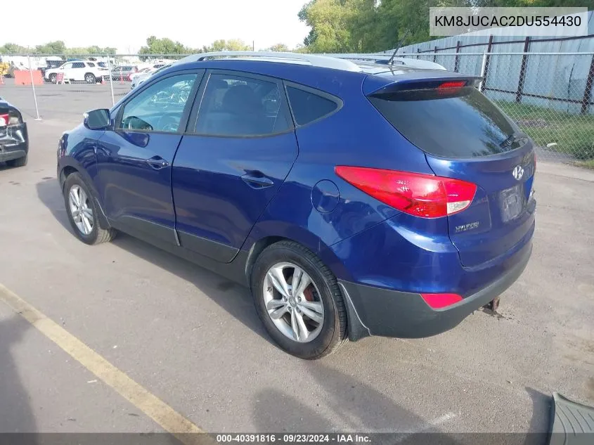 2013 Hyundai Tucson Gls VIN: KM8JUCAC2DU554430 Lot: 40391816