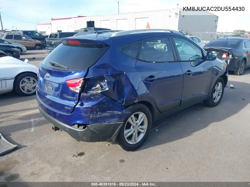 2013 Hyundai Tucson Gls VIN: KM8JUCAC2DU554430 Lot: 40391816