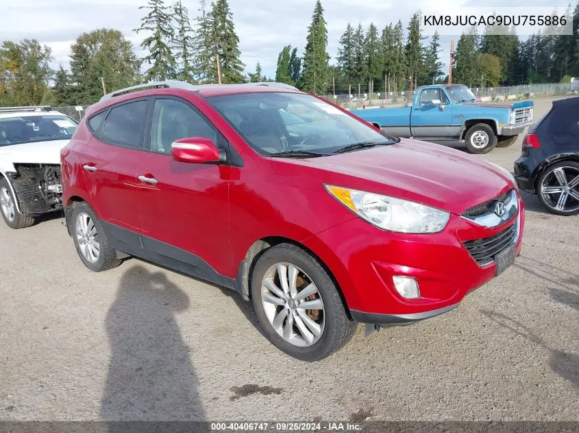 2013 Hyundai Tucson Limited VIN: KM8JUCAC9DU755886 Lot: 40406747