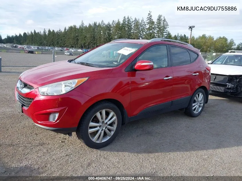 2013 Hyundai Tucson Limited VIN: KM8JUCAC9DU755886 Lot: 40406747