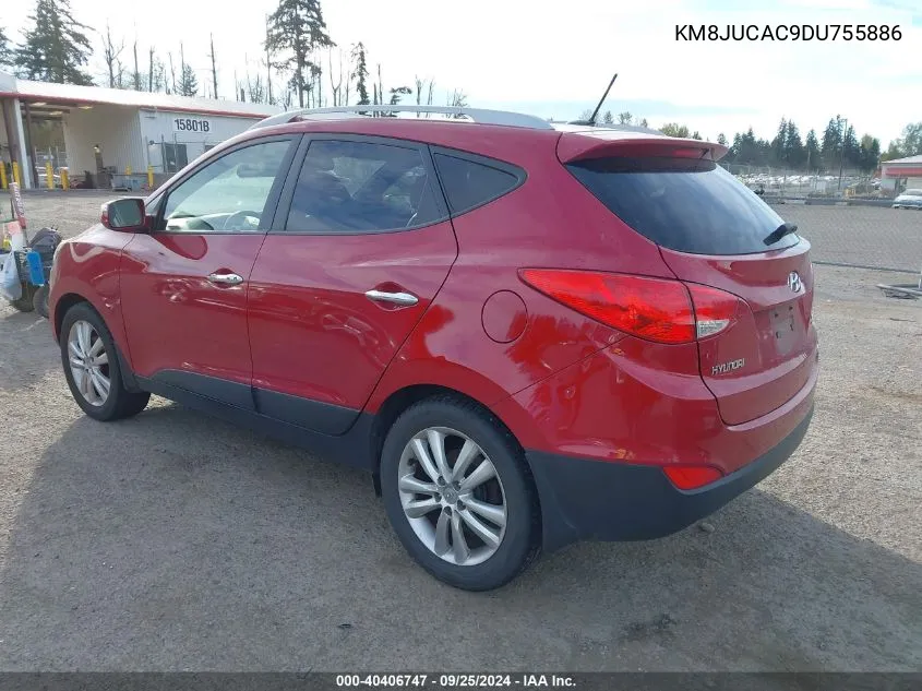 2013 Hyundai Tucson Limited VIN: KM8JUCAC9DU755886 Lot: 40406747