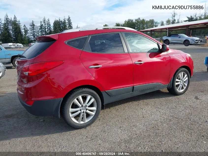 2013 Hyundai Tucson Limited VIN: KM8JUCAC9DU755886 Lot: 40406747