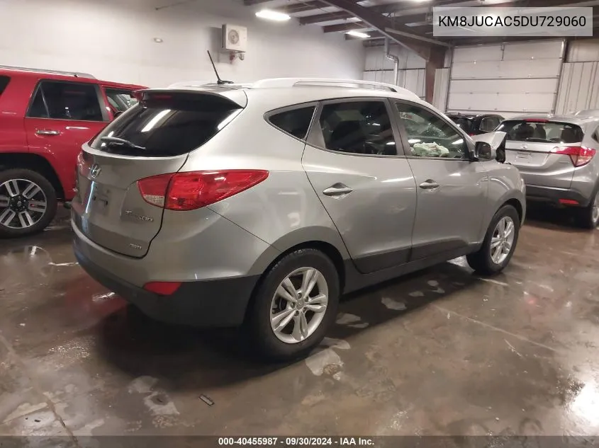 2013 Hyundai Tucson Gls VIN: KM8JUCAC5DU729060 Lot: 40455987