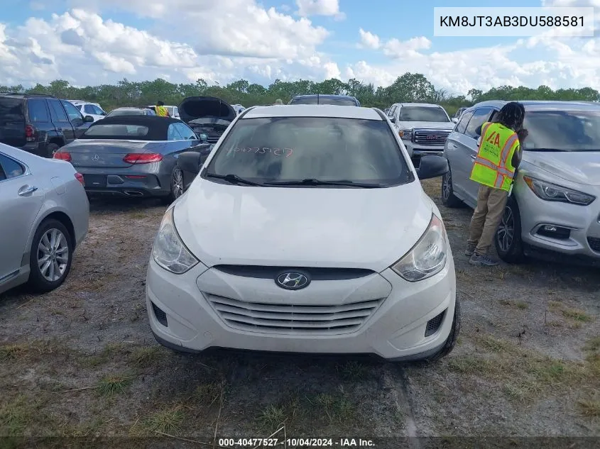 2013 Hyundai Tucson Gl VIN: KM8JT3AB3DU588581 Lot: 40477527