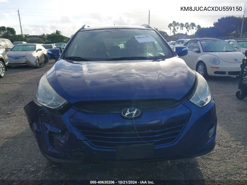 2013 Hyundai Tucson Gls/Limited VIN: KM8JUCACXDU559150 Lot: 40630206