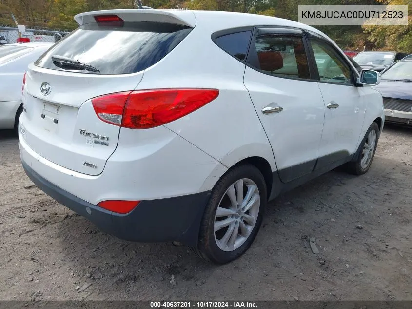 2013 Hyundai Tucson Limited VIN: KM8JUCAC0DU712523 Lot: 40637201