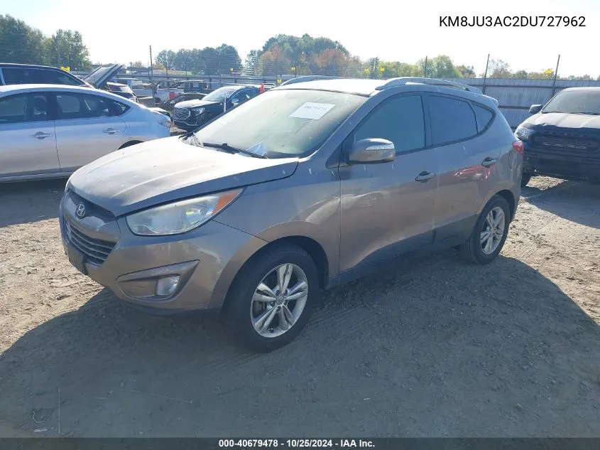 2013 Hyundai Tucson Gls VIN: KM8JU3AC2DU727962 Lot: 40679478