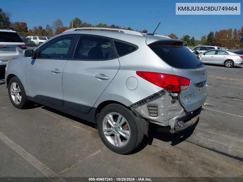 2013 Hyundai Tucson Gls VIN: KM8JU3AC8DU749464 Lot: 40687243