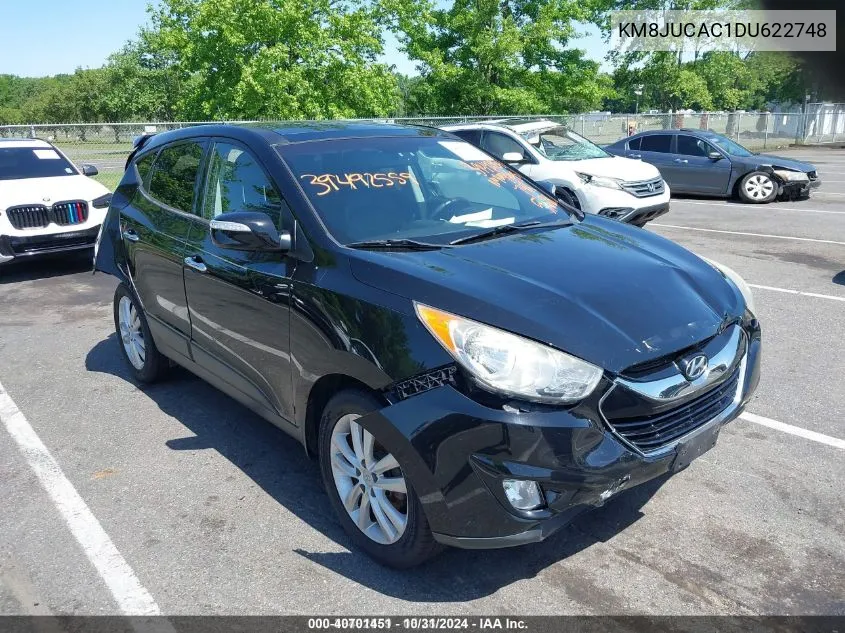 2013 Hyundai Tucson Limited VIN: KM8JUCAC1DU622748 Lot: 40701451