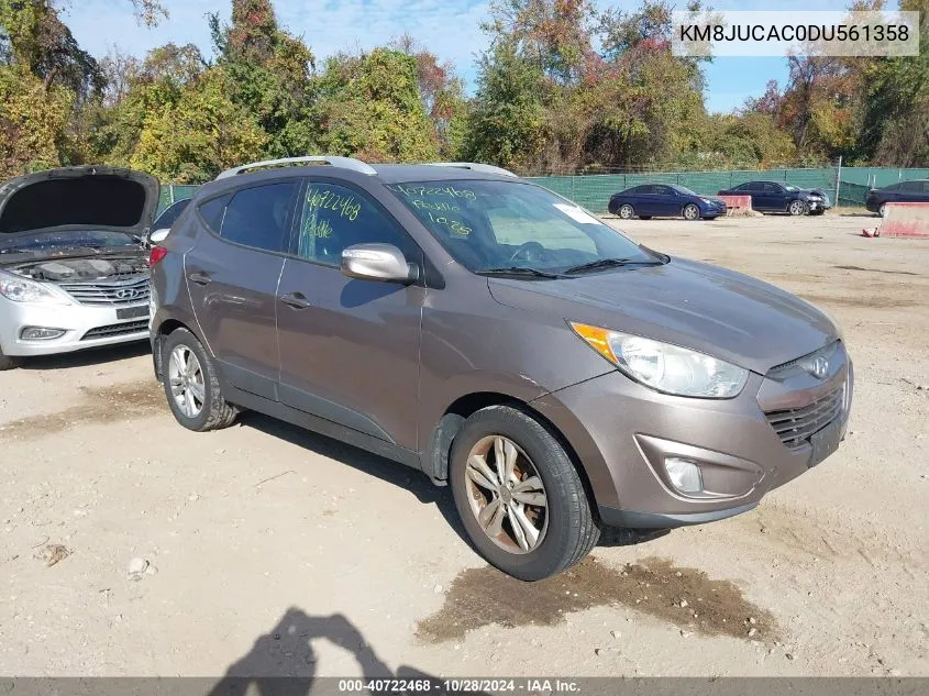 2013 Hyundai Tucson Gls VIN: KM8JUCAC0DU561358 Lot: 40722468