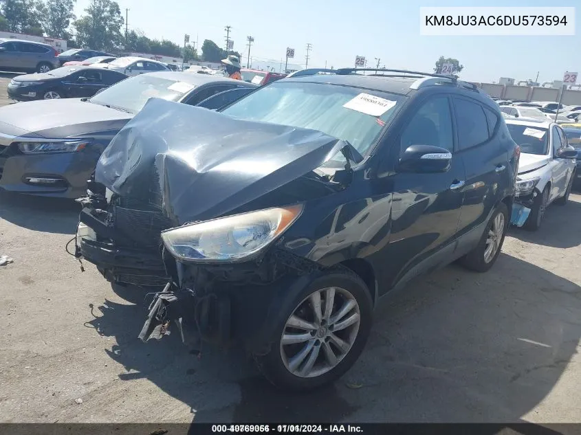 2013 Hyundai Tucson Limited VIN: KM8JU3AC6DU573594 Lot: 40769056