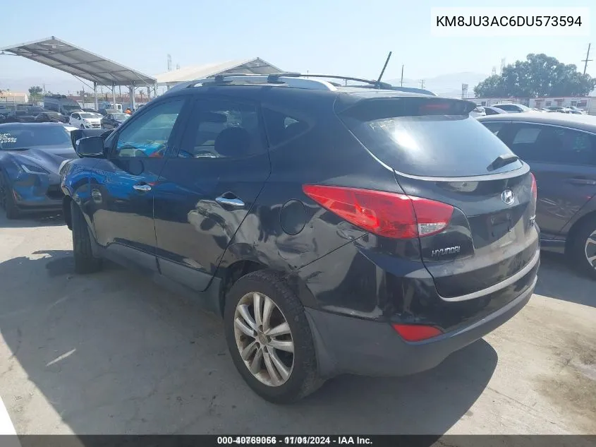 2013 Hyundai Tucson Limited VIN: KM8JU3AC6DU573594 Lot: 40769056