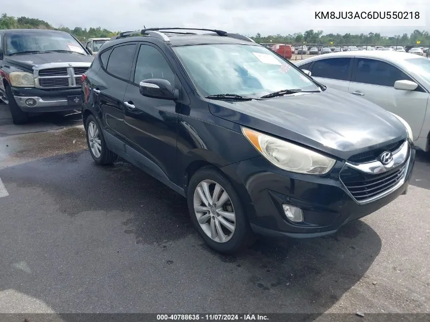 2013 Hyundai Tucson Gls/Limited VIN: KM8JU3AC6DU550218 Lot: 40788635