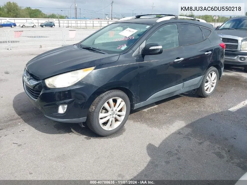 2013 Hyundai Tucson Gls/Limited VIN: KM8JU3AC6DU550218 Lot: 40788635