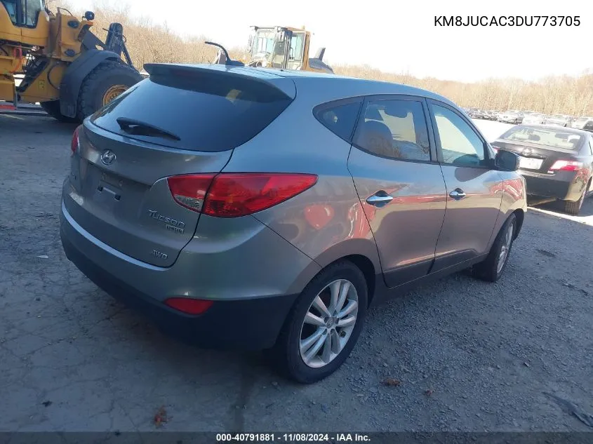 2013 Hyundai Tucson Limited VIN: KM8JUCAC3DU773705 Lot: 40791881