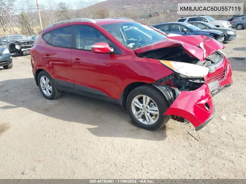 2013 Hyundai Tucson Gls VIN: KM8JUCAC6DU557119 Lot: 40793491