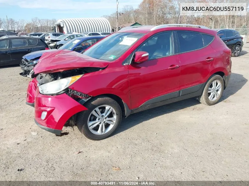 2013 Hyundai Tucson Gls VIN: KM8JUCAC6DU557119 Lot: 40793491