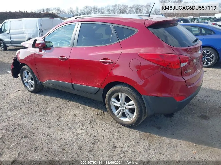 2013 Hyundai Tucson Gls VIN: KM8JUCAC6DU557119 Lot: 40793491