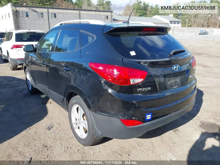 2013 Hyundai Tucson Gls VIN: KM8JUCAC3DU559698 Lot: 40794042