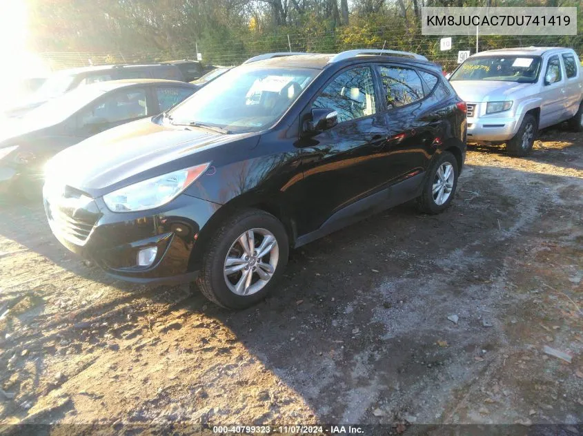 2013 Hyundai Tucson Gls VIN: KM8JUCAC7DU741419 Lot: 40799323