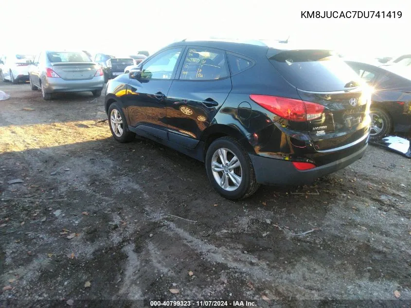 2013 Hyundai Tucson Gls VIN: KM8JUCAC7DU741419 Lot: 40799323