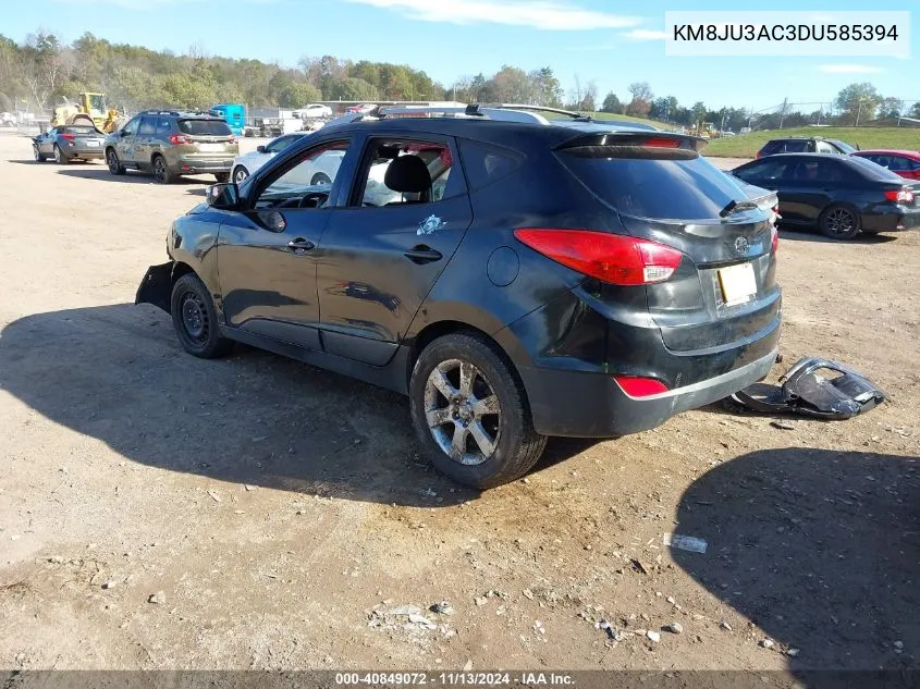 2013 Hyundai Tucson Gls VIN: KM8JU3AC3DU585394 Lot: 40849072