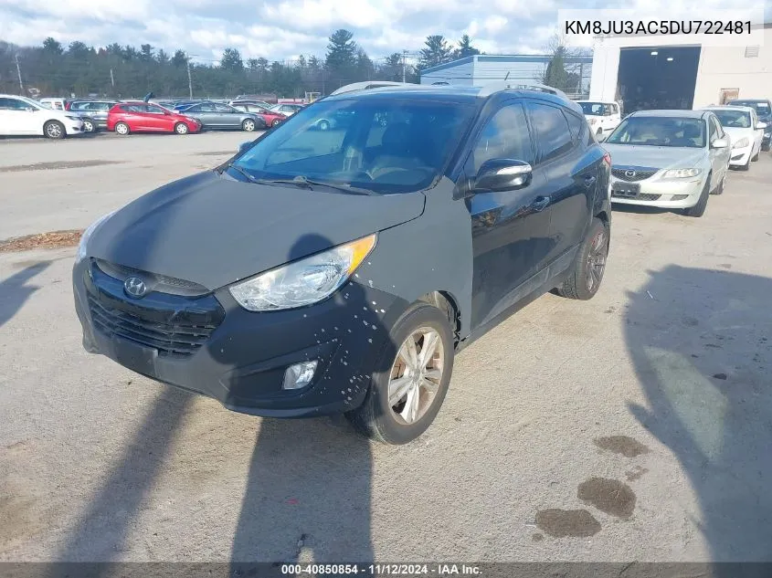 2013 Hyundai Tucson Gls VIN: KM8JU3AC5DU722481 Lot: 40850854