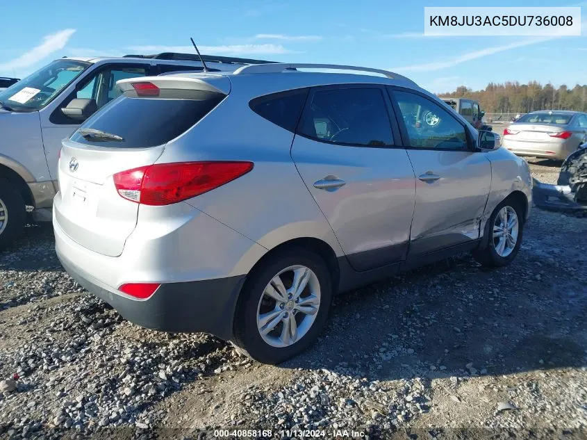 2013 Hyundai Tucson Gls VIN: KM8JU3AC5DU736008 Lot: 40858168