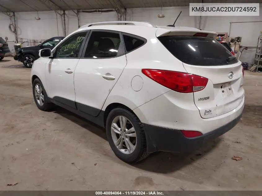 2013 Hyundai Tucson Gls VIN: KM8JUCAC2DU724592 Lot: 40894064