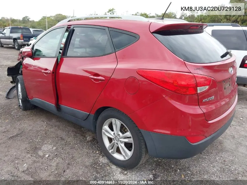 2013 Hyundai Tucson Gls VIN: KM8JU3AC2DU729128 Lot: 40914663