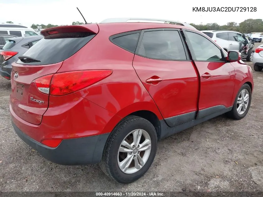 2013 Hyundai Tucson Gls VIN: KM8JU3AC2DU729128 Lot: 40914663