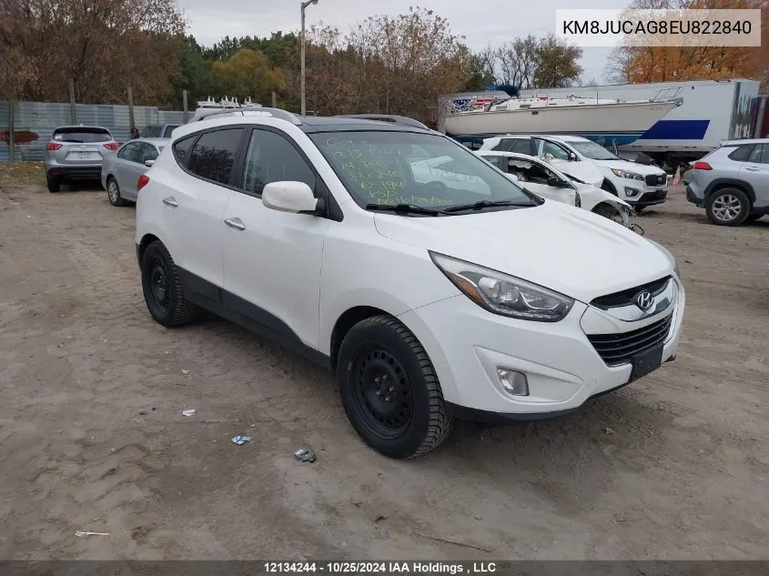 2014 Hyundai Tucson Gls VIN: KM8JUCAG8EU822840 Lot: 12134244