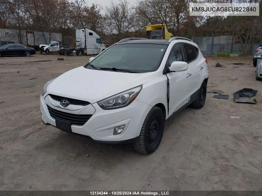 2014 Hyundai Tucson Gls VIN: KM8JUCAG8EU822840 Lot: 12134244