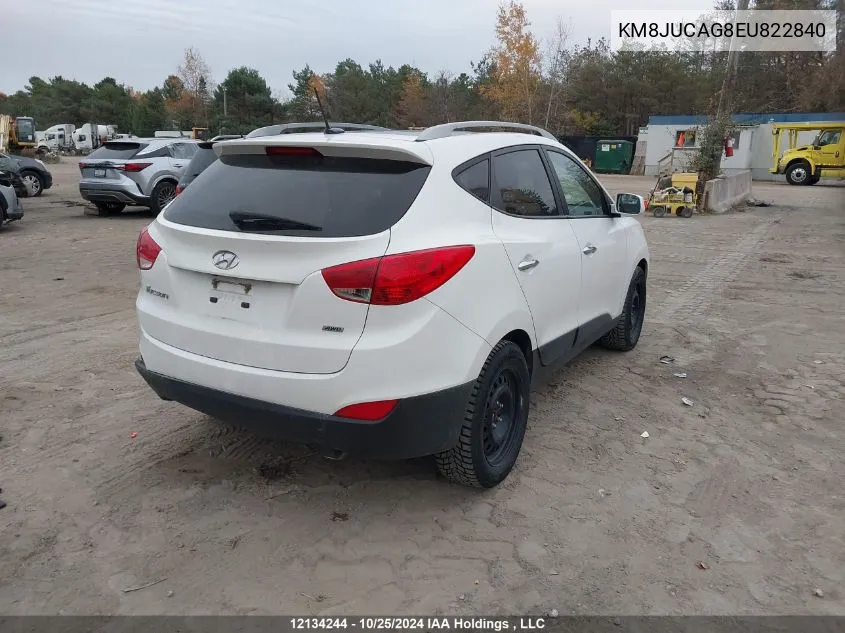 2014 Hyundai Tucson Gls VIN: KM8JUCAG8EU822840 Lot: 12134244