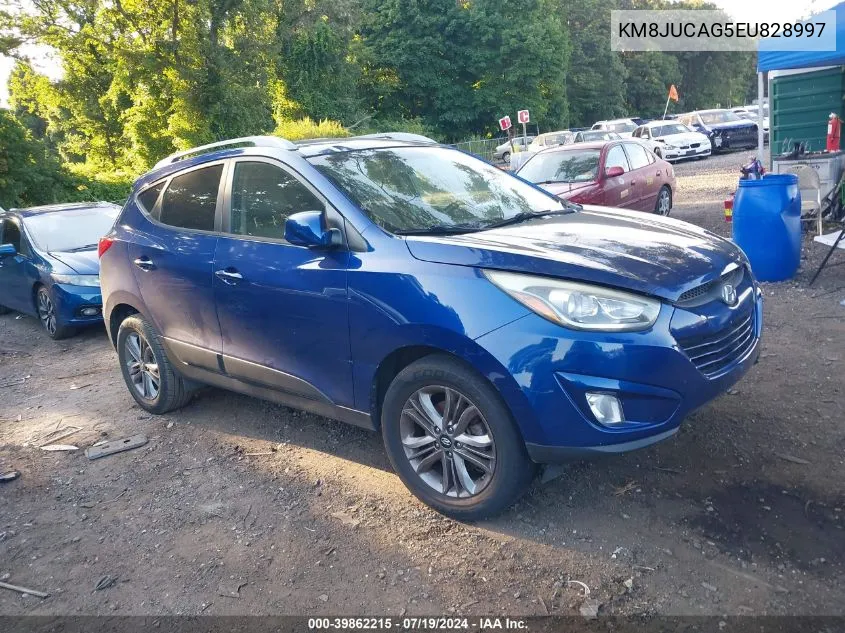 2014 Hyundai Tucson Se VIN: KM8JUCAG5EU828997 Lot: 39862215