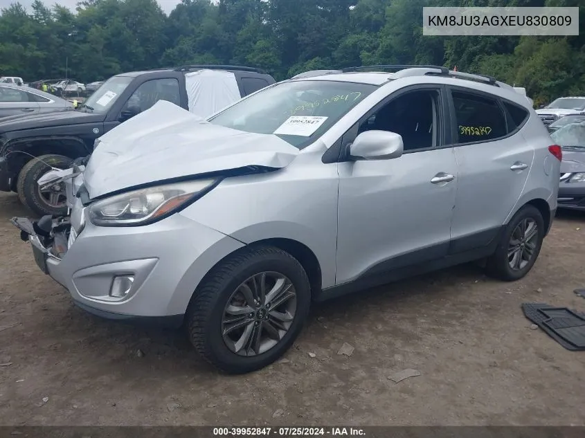 2014 Hyundai Tucson Se VIN: KM8JU3AGXEU830809 Lot: 39952847